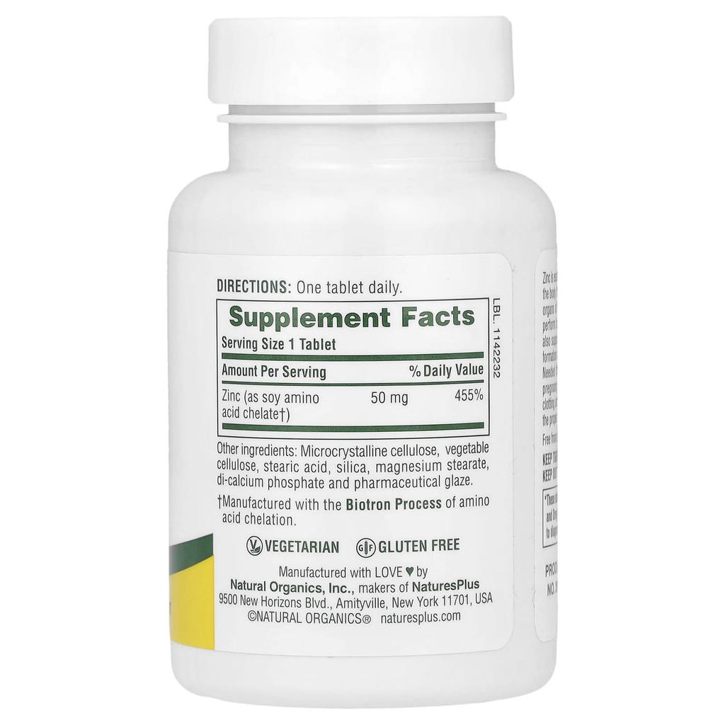 Zinc, 50Mg, 90 Tablets