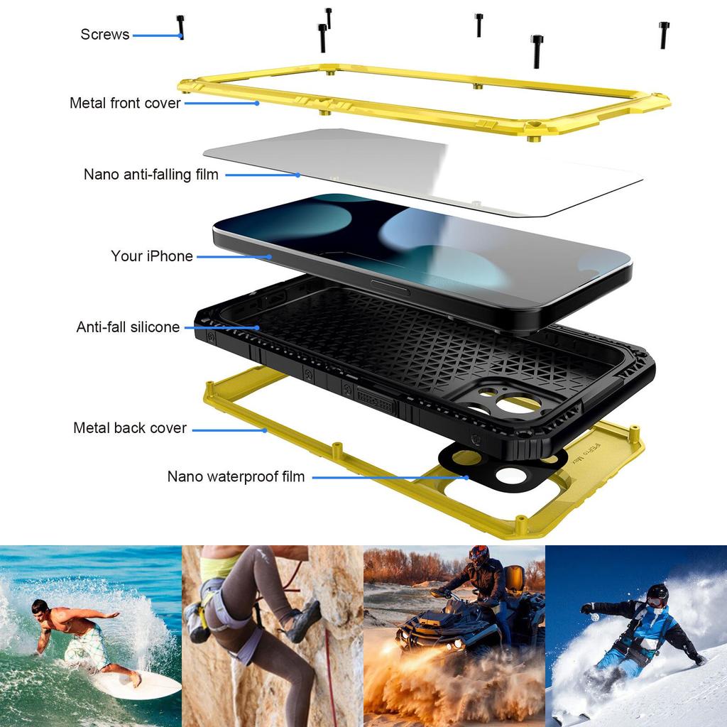 Чехол для iPhone 15 Pro Max Outdoor Diving Protective Case Anti-Fall Cross-Border Compatible