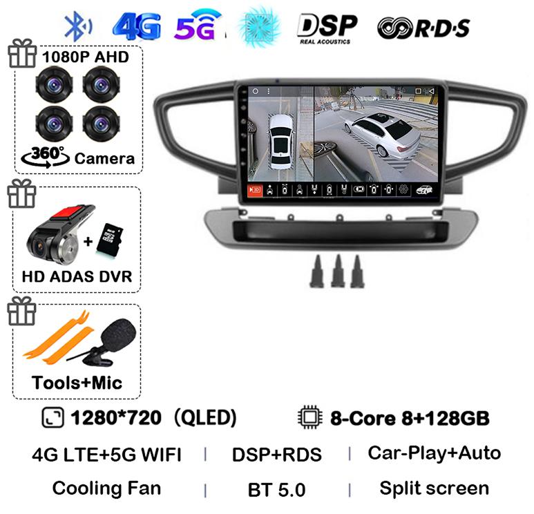 Android 14 Carplay Car Radio For Hyundai Ioniq 2016-2025 Multimedia Video Player Navigation GPS 2din 2 Din Dvd 360 Camera Stereo