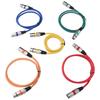 5PCS XLR Male to Female XLR to XLR Microphone Cable 3 Pin Color Coded Mic Patch Cord  for Mic Mixer