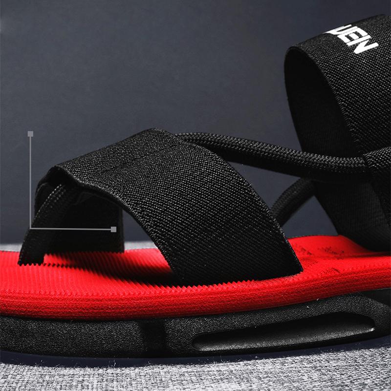 Men Sandals City Leisure Two Methods Lace Up Fashion Sandals Black Red Summer Men Casual Shoes Hiking Sandals Man Beach Sandals