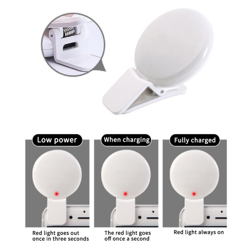 Mini Selfie Lights Mobile Phone Lens Portable Selfie Ring Light Clip Led Selfie Lamp
