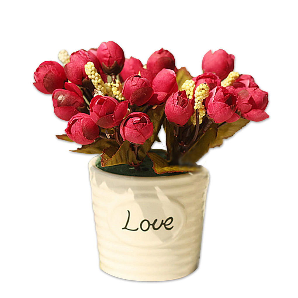 Шелковые искусственные розы цветы свадебная вечеринка садовый декор 1 букет с 15 головками