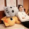 65-130CM Cat Plush Toy Long Pillow Stuffed Soft Cat Sleeping Pillow Sofa Cushion Accompany Doll Toys Xmas Gift