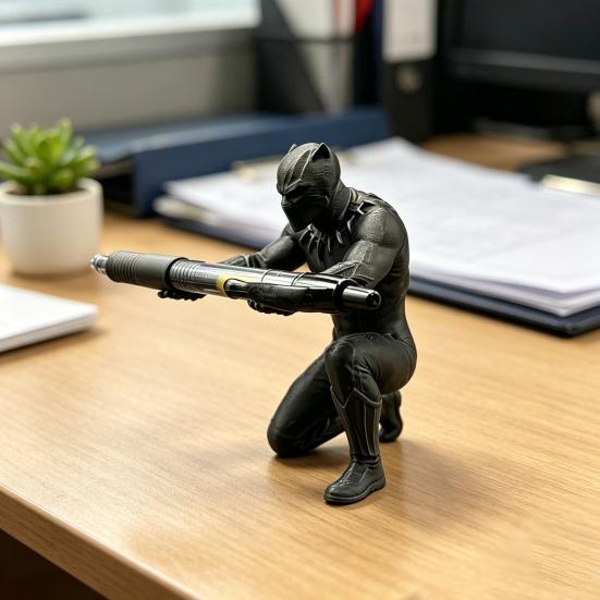 Подставка для ручек "Герой на коленях", 3D-печатный настольный органайзер в темном стиле, Держатель для карандашей в виде фигурки действия для офиса, Коллекционный подарок