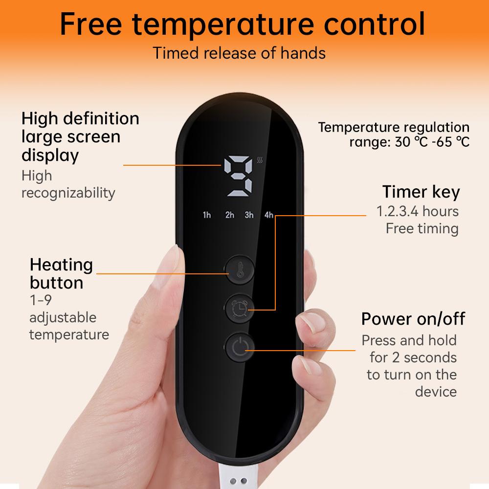 Electric Foot Heater 4 Modes Timing Heating Control Setting Washable Heated Thermal Foot Warmer Massager  Foot Care Pad Cushion