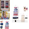 Stylish Usa Themed Wooden Hanging Decor Featuring Patriotic Red Blue White Colors For Independence Day