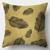 Black Gold Pattern Pillowcase Square Sofa Pillowcase Creative Pattern Cushion Cover