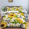 Покрывало на двуспальную кровать Daisy King Flowers Butterfly Постельный комплект для детей, подростков, взрослых Белая цветочная тема 2/3 предмета Полиэстеровый пододеяльник