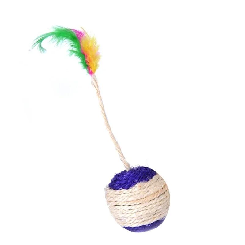 1-3pcs Feather Toys Training Kittens Pet Cat's Accessories Scratching Ball Things for Cats Supplies Products Home Garden