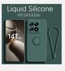 For Xiaom mijiaLiquid Silicone Case For Xiaomi Mi 14T 13T 12T 11T 10T Pro 11 Lite Funda For Mi 15 14 13 10 12 Pro Ring Holder Cover With Strap