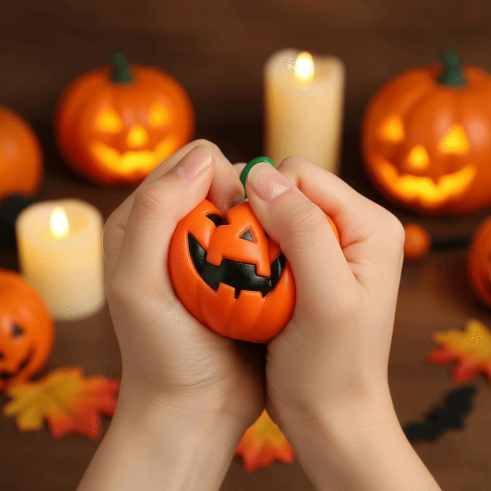 Slow Rising Pumpkin Squeeze Toy 3D Shaped Relaxing Soft TPR Toy Slow Rising Squishy  Kids Gift