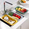 Expandable Adjustable Sink Vegetable Fruit Washing Basin Drain Filter Basket Drain Rack Dish Shelf Kitchen Gadgets Accessories