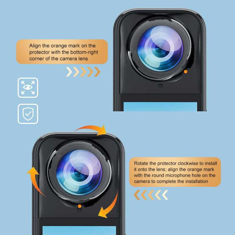 Для Insta360 X5 PULUZ Стандартная вращающаяся ПК-защита объектива Защитная крышка (прозрачный)