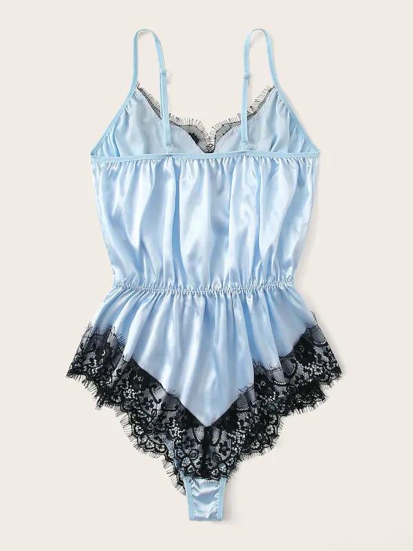 European and American sex underwear sexy women's suspender one-piece lace
