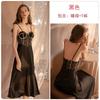 Women's Satin Lace Cami Sleep Dress Lounge Wear Set