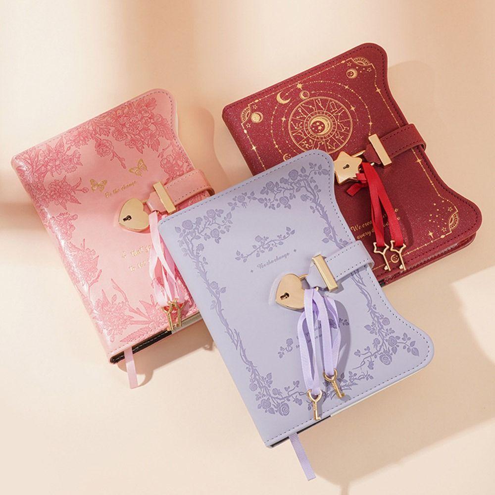 360 Pages Notebook with Love Lock Keys School Office Supplies Business Gift Diary Notebook