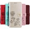 Rose Leather Wallet Flip Case For Motorola Moto E13 G24 G22 E15 G15 G05 G23 G52 G35 E14 G04 G14 G54 G55 G84 5G Edge 50 60 Fusion 30 40 Neo Cover Funda