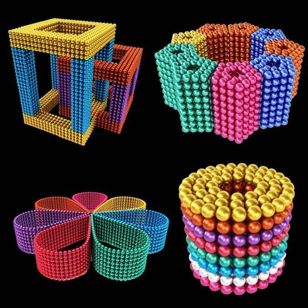 Newly 216PCS Magic Ball Cube Ball Leisure Puzzle Magic Beads Creative Decompression Colorful Magic Ball Holiday Gift