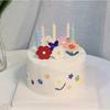 6Pcs/Set Cartoon Flower Plugin Color Curve Candle Birthday Festival Party Cake Decoration