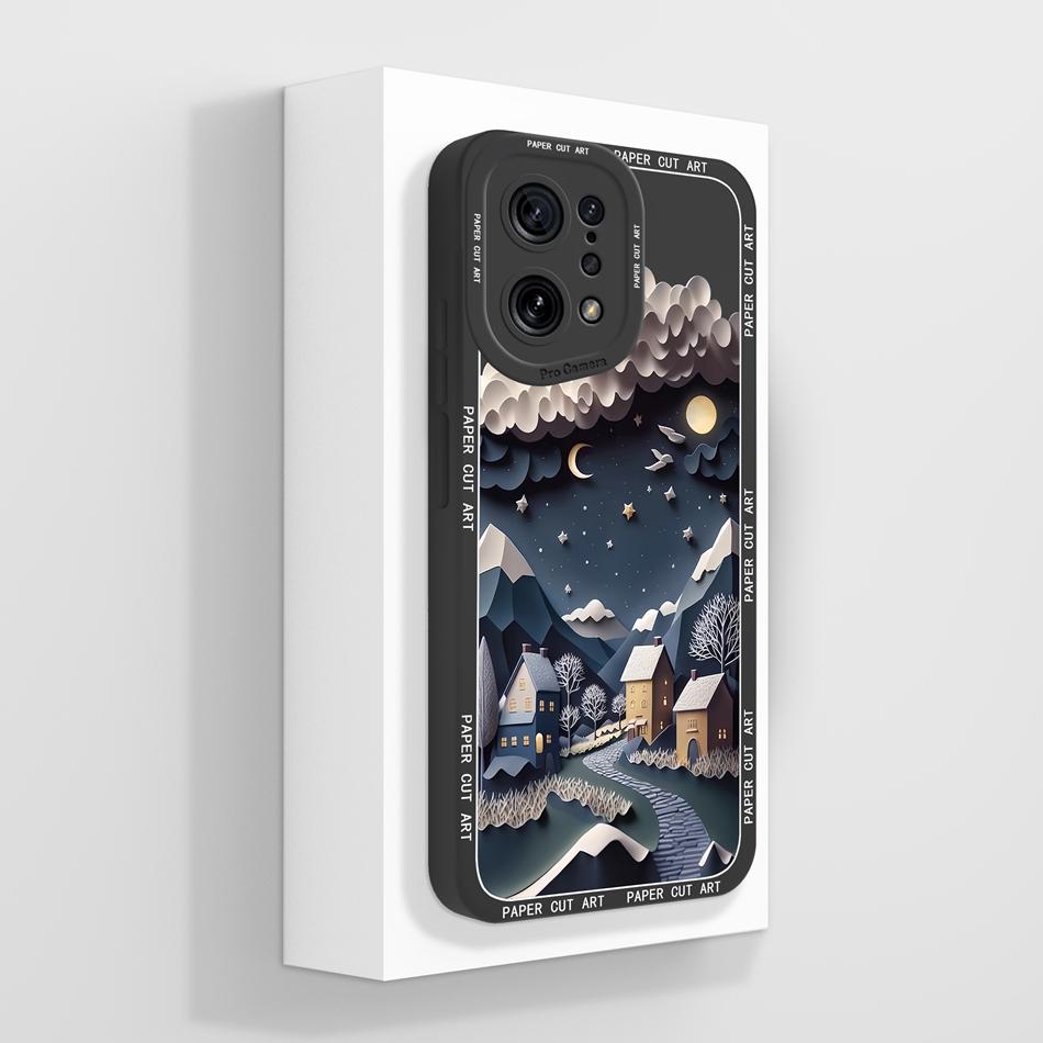 Чехол для Oppo Find X5 Pro Lite Художественный Стиль Funda для Oppo Find X 5 X5Pro X5Lite Жидкий Силикон Мягкая Задняя Крышка Телефона Coque
