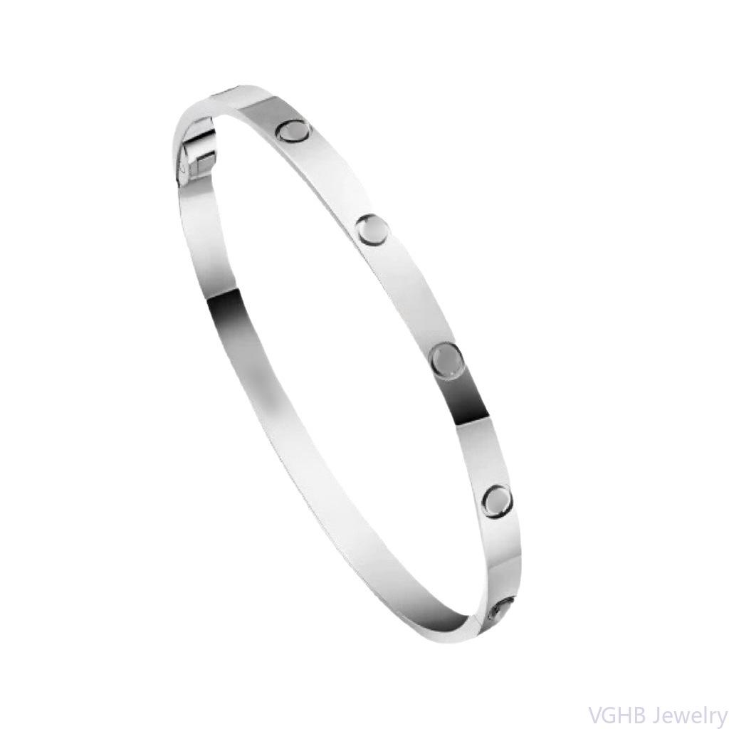 V Gold CNC Высокая Версия Браслет Любовь Узкая Средняя Широкая Версия Новый Женский Толстый Покрытый 18K Розовым Золотом Браслет для Пары