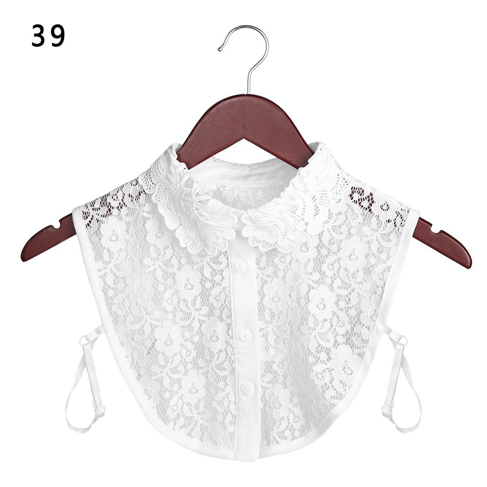 Классический женский хлопковый кружевной накладной воротник в винтажном стиле, съемный аксессуар для одежды, лацкан для блузки, топа, рубашки, ложный воротник, дропшиппинг