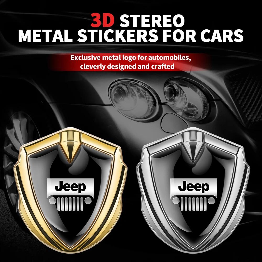 CTOISH1 3D Metal Shield Car Emblem Badge Sticker Trunk Decoration for Jeep Gladiator Patriot Renegade Wrangler Grand Cherokee