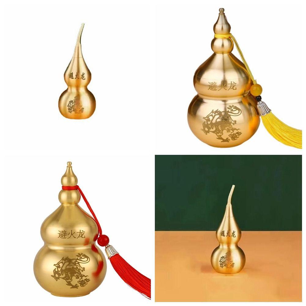Brass Copper Gourd Handicraft Gourd Ornament Retro Fire-avoiding Dragon Gourd Kitchen