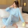 Милый и симпатичный женский пижамный комплект на осень и зиму, утепленная хлопковая пижама, свободная повседневная домашняя одежда, пижамы больших размеров для дома
