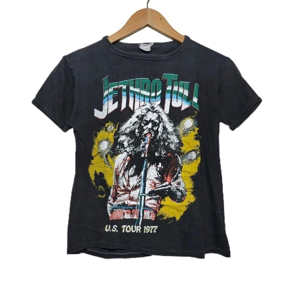 Футболка Jethro Tull US Tour 77 Базовый стиль Тяжелый хлопок S-5XL Унисекс