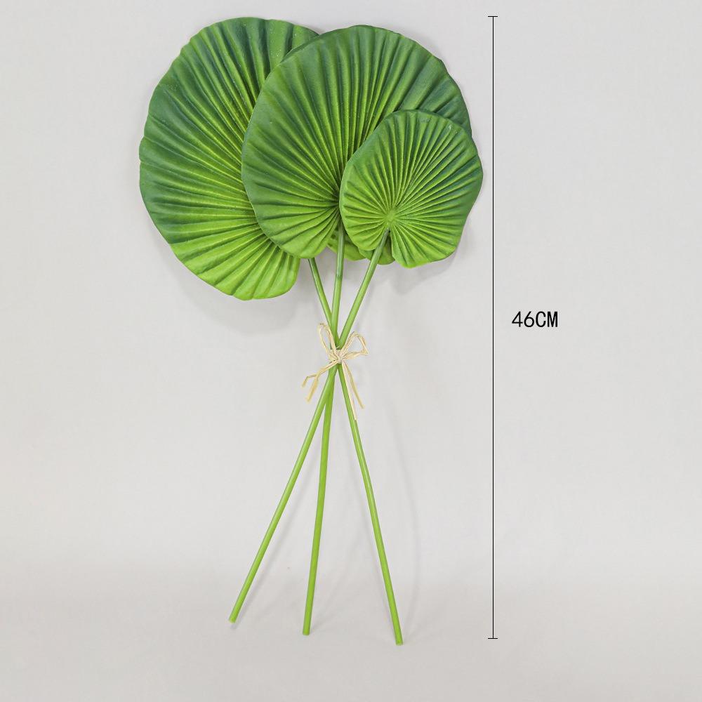 3PCS Acesorries Artificial Palm Leaves Green Fake Plant Vivid Simulation Leaf Floral Arrangement
