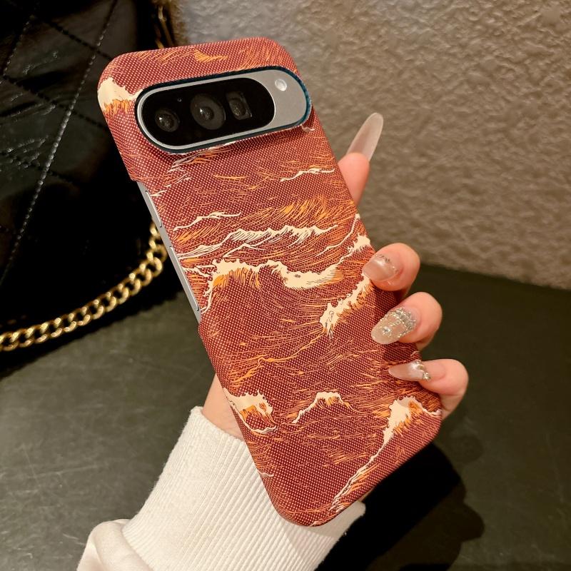 Luxury Carbon Fiber Wave Pattern Frameless Case For Google Pixel 10 9 8 7 Pro XL 10A 9A Business Hard Magnetic For Magsafe Cover