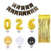Balloon New Year Black Gold Letter Balloon Set, New Year Happynewyear Party Decorations