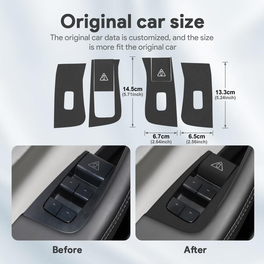 Итальянская накладка из алькантары для отделки верха LHD RHD для Tesla Model Y Juniper 2025 2026-Up переключатель стеклоподъемника аксессуары для интерьера автомобиля