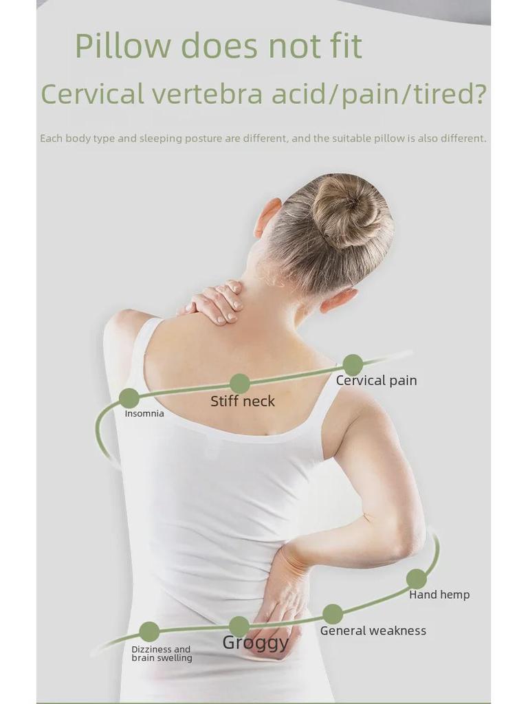 Memory Foam Cervical Support Pillow for Side Sleepers - Slow Rebound, Non-Collapse Design