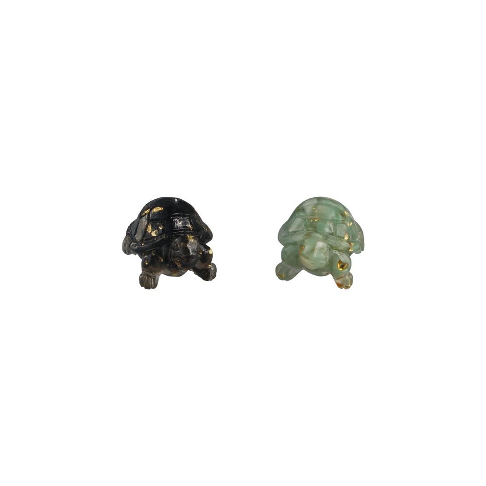 50MM Resin Turtle Statue Healing Crystals Tumbled Stones Sculpture Reiki Pocket Animals Tortoise Figurine Gems Crafts Home Decor