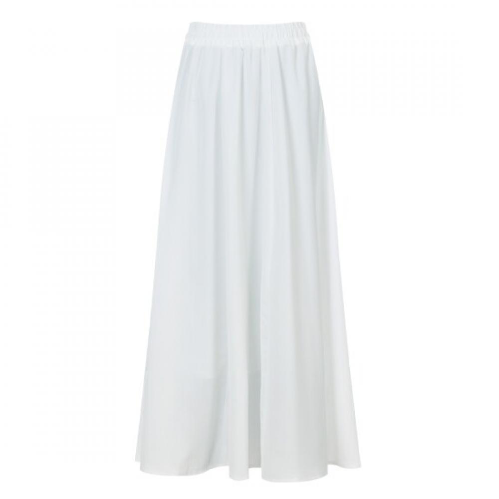 Shop Women A Line flAre Long Skirt White Ntt Wsk 20582