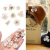 Sewing Hat Accessories Flower-shaped Pearl Button Pearl Hairpins Headwear Clip Rhinestone Buttons