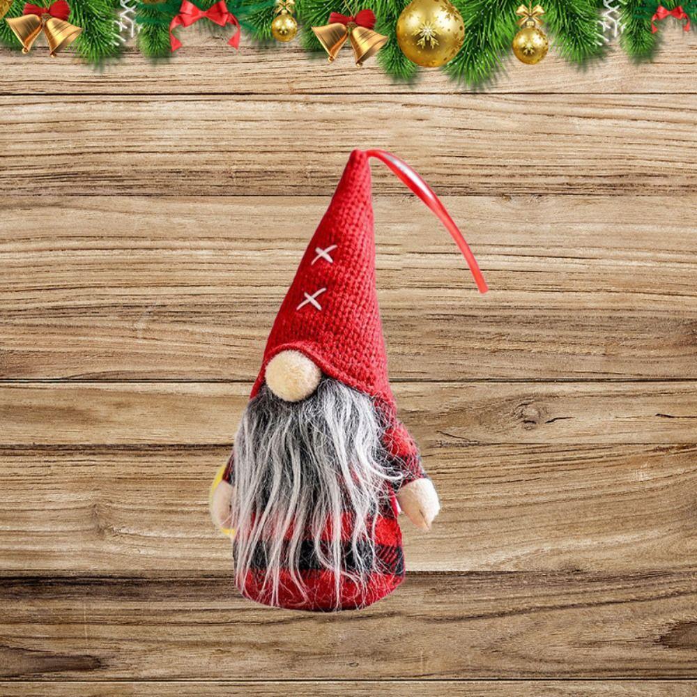 2 Pcs Personalized DIY Christmas Faceless Rudolph Small Handmade Plush Gnomes Crafts Gnomes Figurine Valentine Day