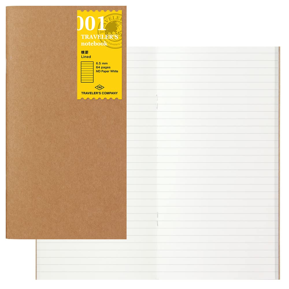 DESIGNPHIL Midori Travelers Notebook Refill Wide Rule 2-Pack Regular Size