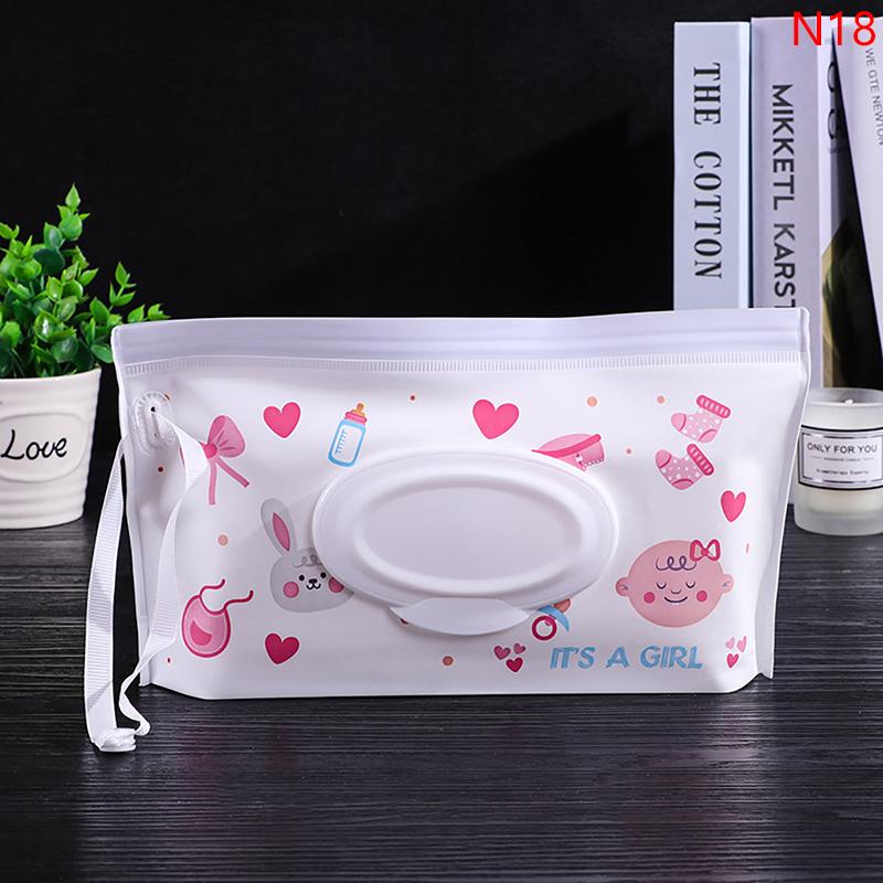 Чехол для влажных салфеток для малышей, портативный держатель для салфеток, откидная крышка, многоразовый многоразовый косметический чехол с защелкивающимся ремешком, полезная коробка для салфеток