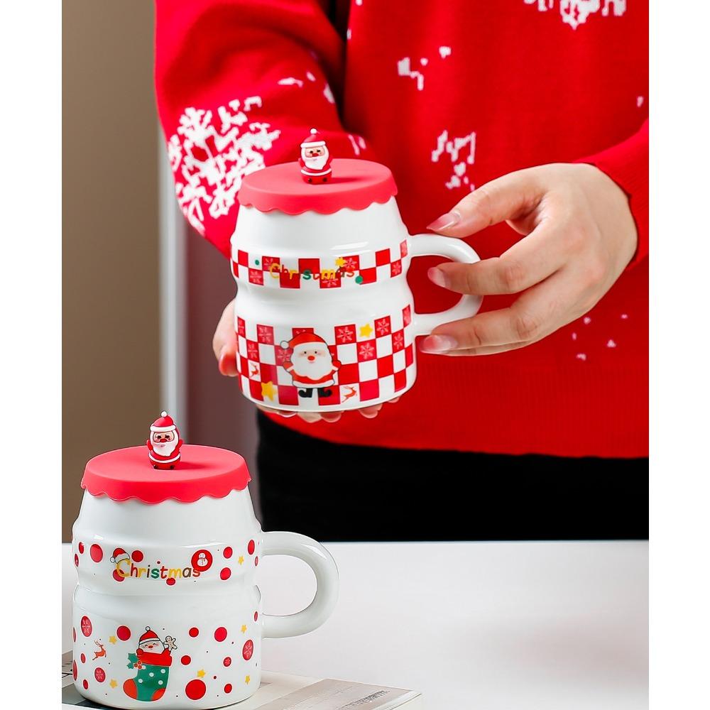 Creative Christmas Ceramic Cup Santa Claus Cartoon Cup High Precision Mug Gift Water Cup