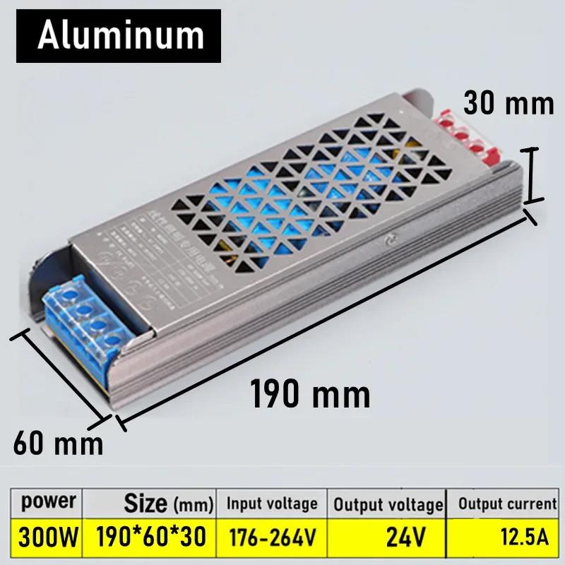 Super Thin AC DC Transformers 220V To 12V 24V Switching Power Supply 12V 24 V Volt 60W 100W 200W 300W 400W For Home Lighting