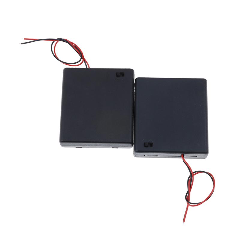 4 X Aa 6V держатель батареи разъем кейс для хранения коробка выключатель вкл/выкл с свинцовым проводом