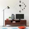 Wall Clock - vidaXL - Modern Design - 3D - Black and White - 100 Cm XXL