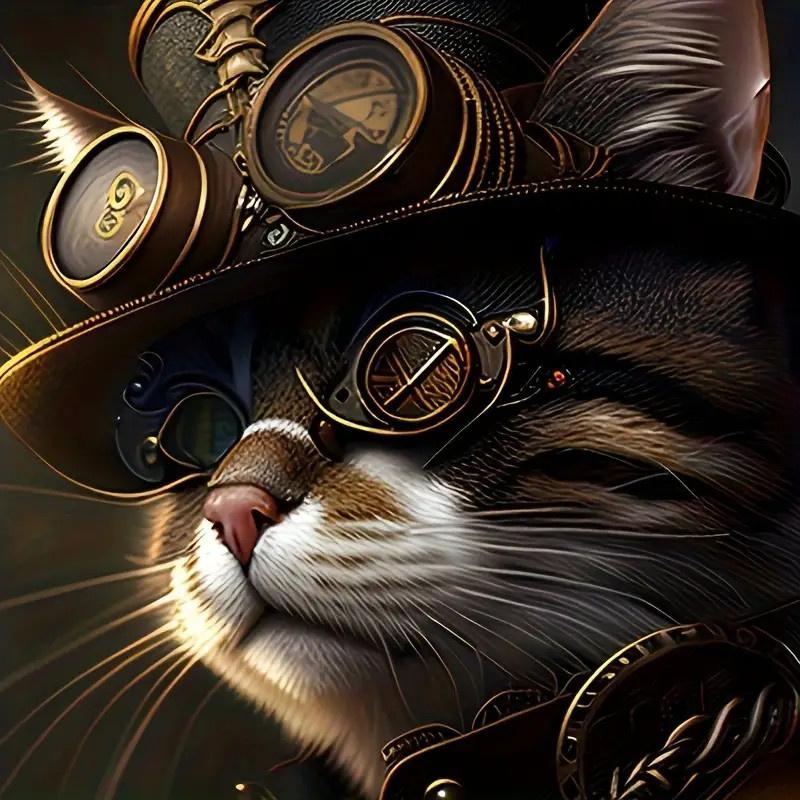 DIY Алмазная картина Животные в темноте Набор для вышивки крестом Мозаичное искусство Алмазная картина Полный круг Алмазное украшение для дома