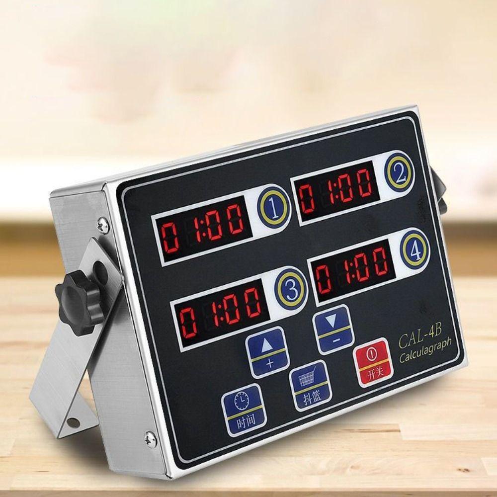 4/6/8 Channels Commercial Kitchen Timer LED Digital Screen Cooking Reminder Restaurant
