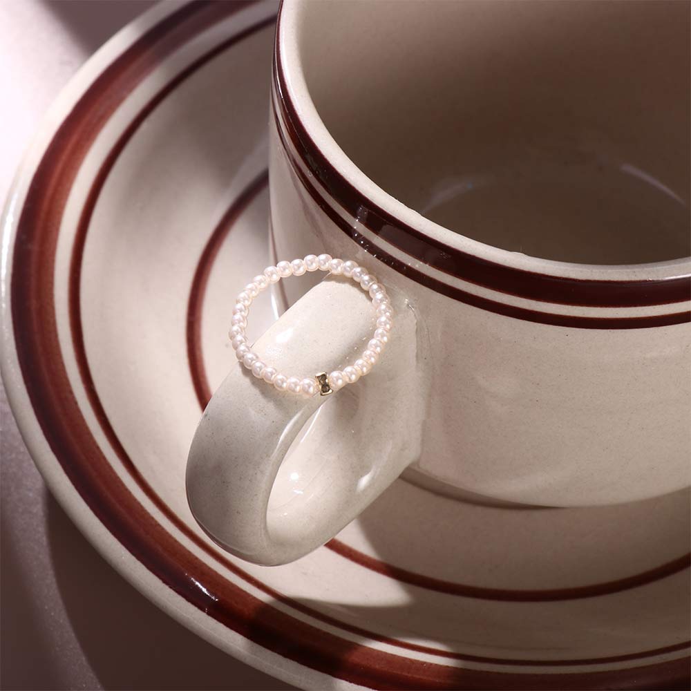 Подарок в корейском стиле для вечеринки Модные аксессуары Кольца с жемчугом Украшения для пальцев Геометрические кольца Женское кольцо