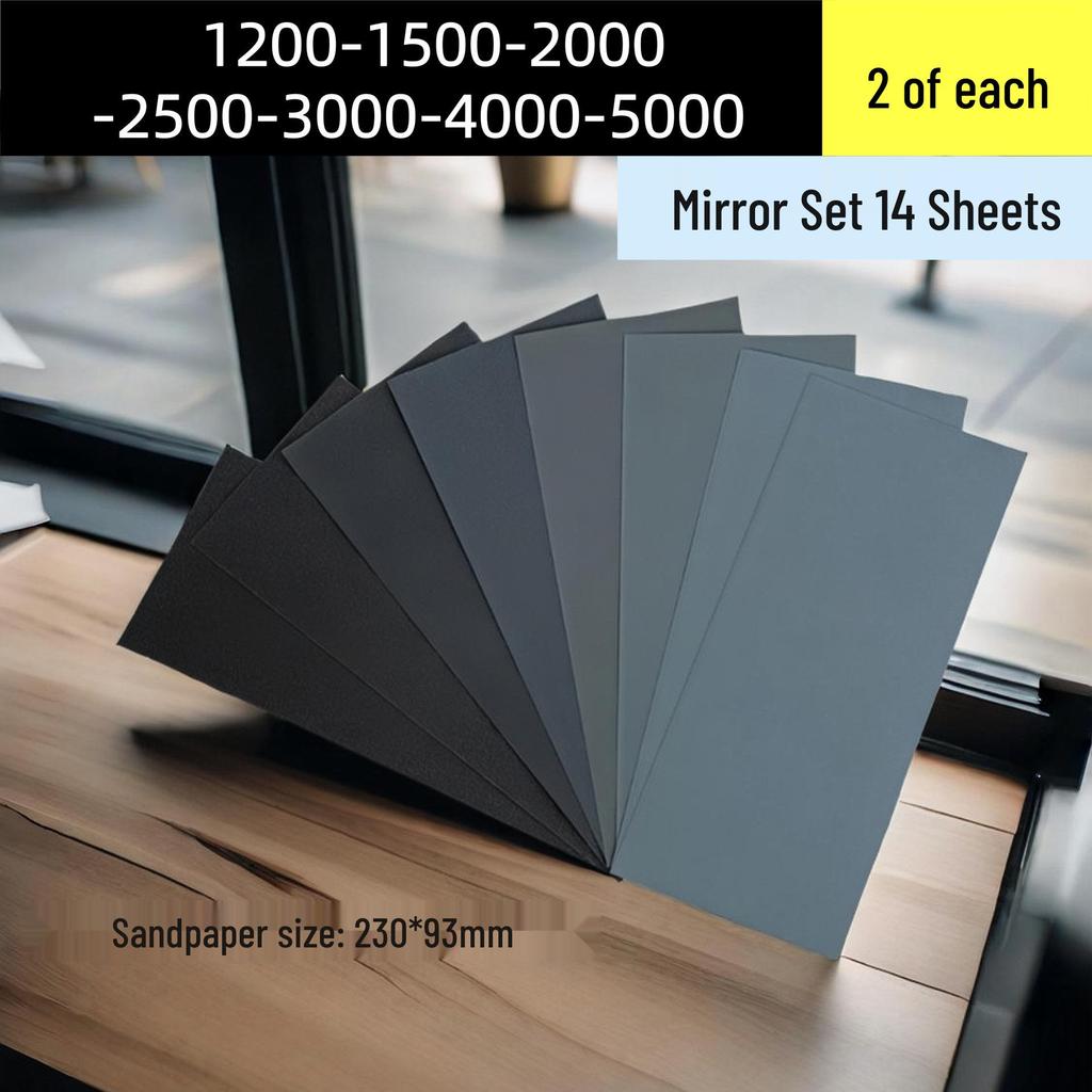 Набор листов для мокрой и сухой шлифовки для автомобильной краски, деревообработки и стен